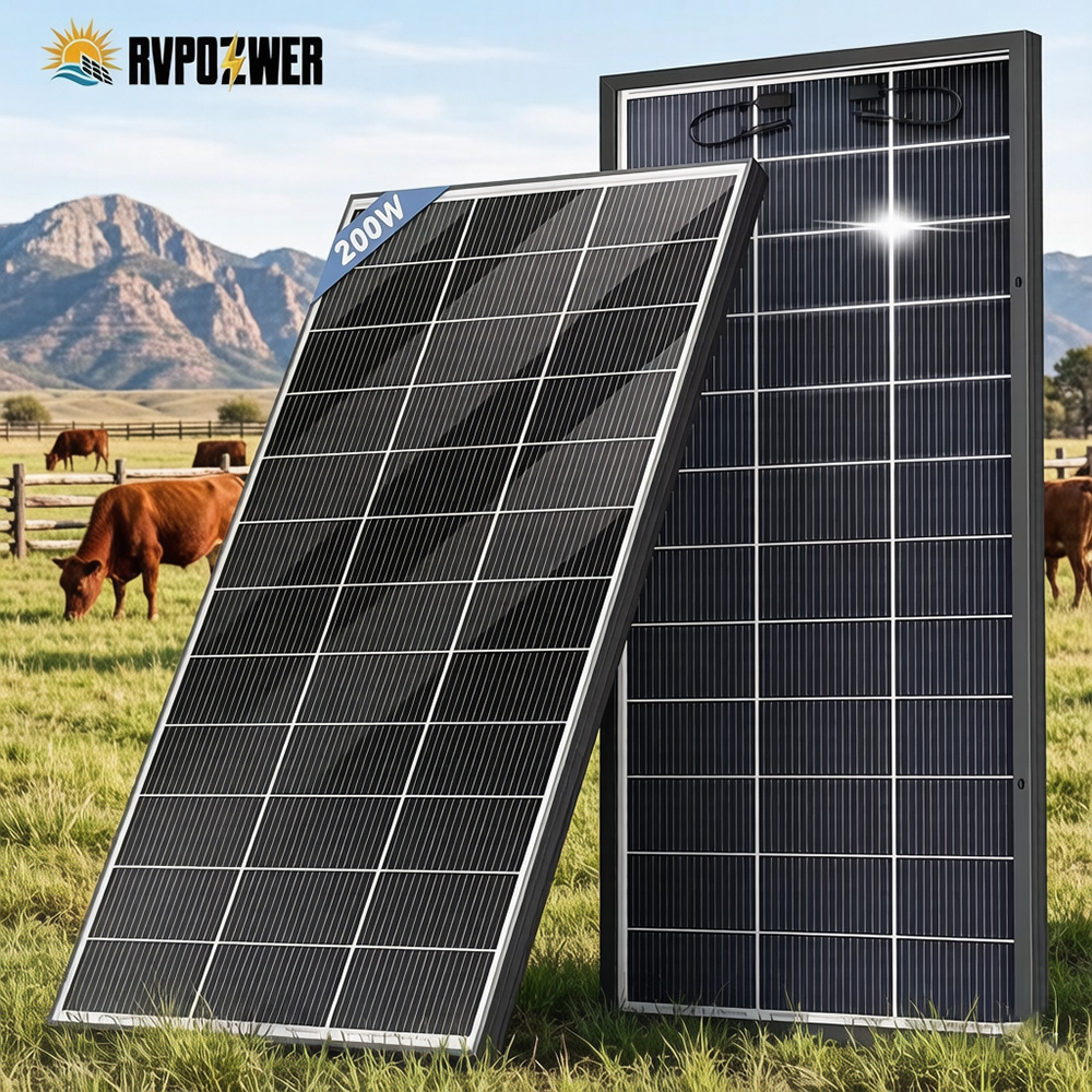 Solar Panel 200W - Panel Surya Bifacial RVPOZWER 16BB Sel