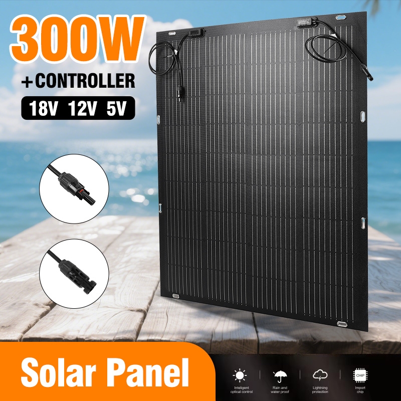Solar Panel 200W - Panel Surya Fleksibel 300W 18V Pengisi