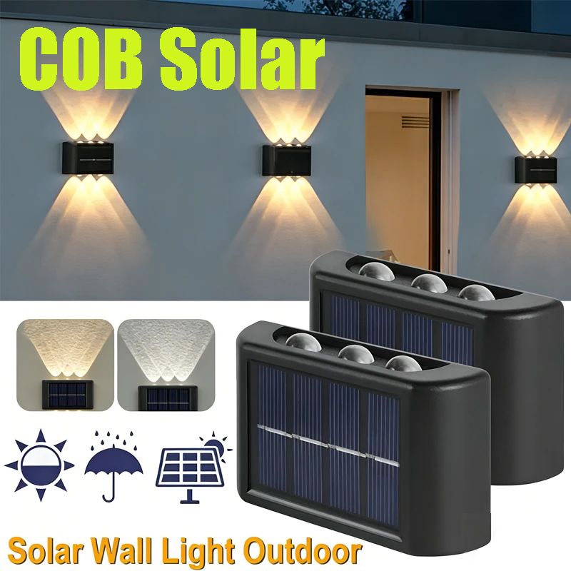 Solar Lamp - Lampu Dinding Tenaga Surya COB Tahan