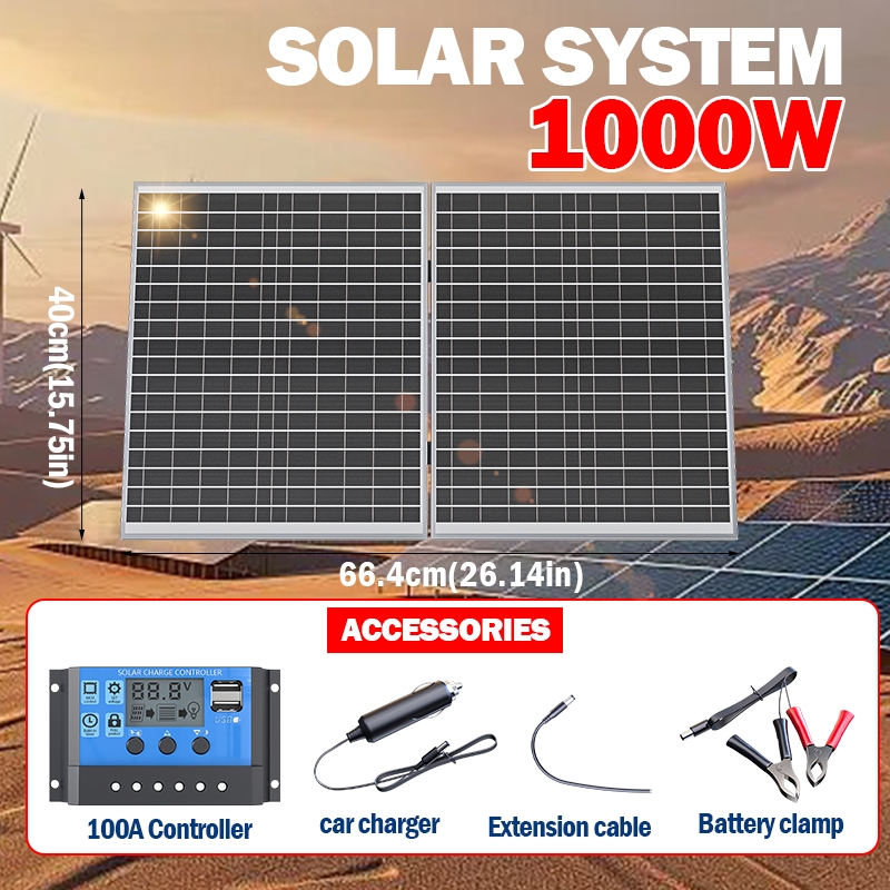 Solar Panel 200W - Panel Surya 1000W Desain Lipat dengan