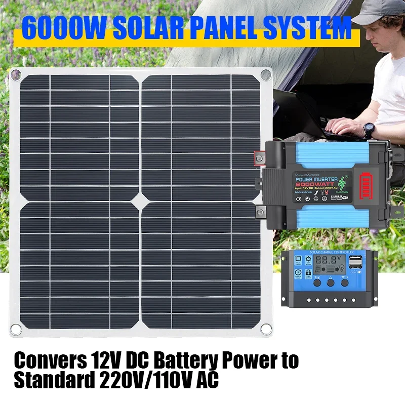 Solar Panel 200W - Kit tenaga surya 6000W dilengkapi dengan