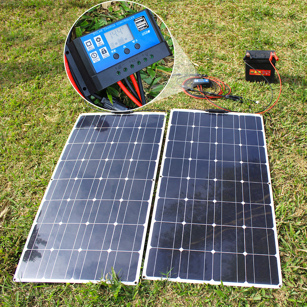 Panel Surya 100W 200W 12V Mono - Solar Panel 200W ulasan dan harga