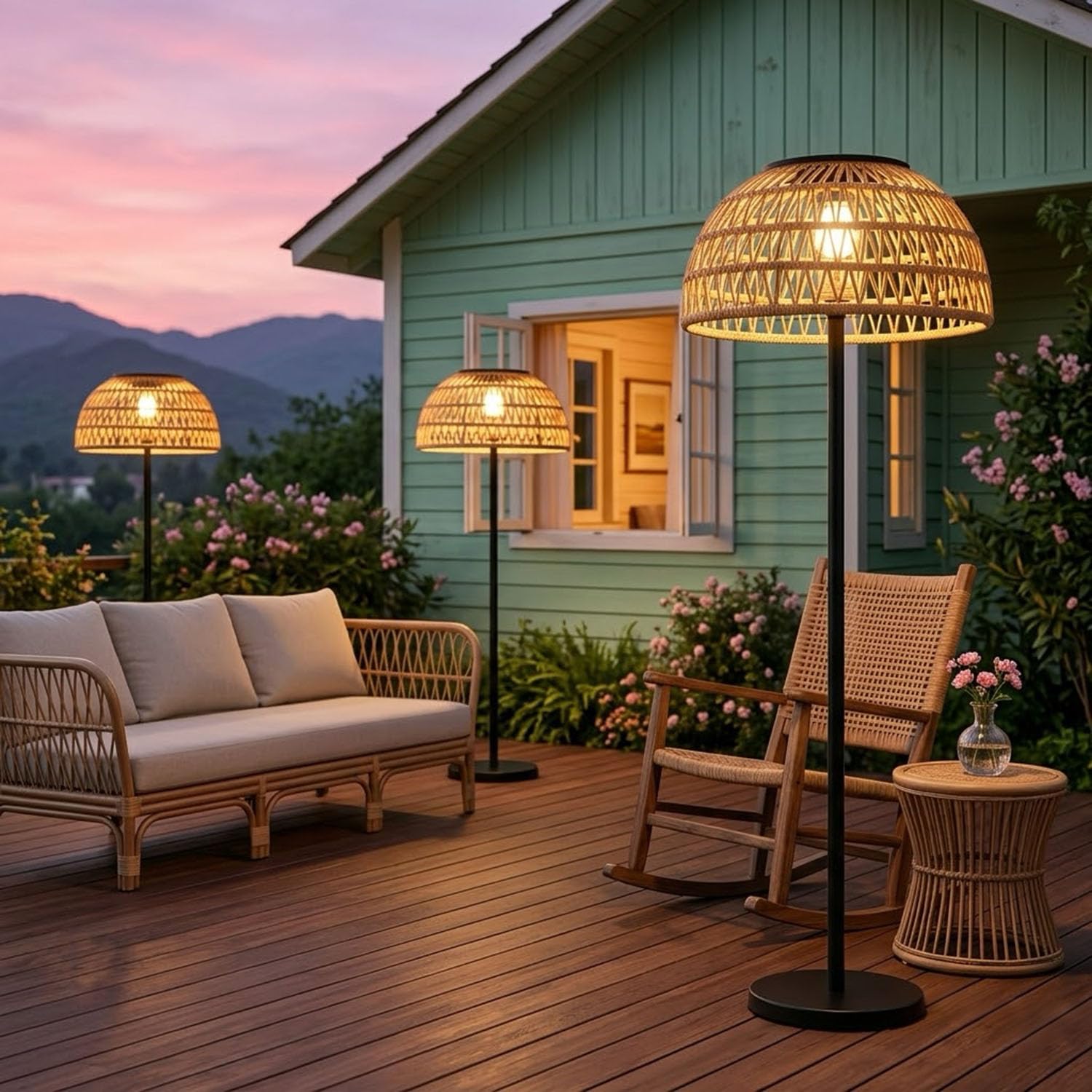 Lampu Lantai Luar Ruangan Warn - Solar Lamp ulasan dan harga