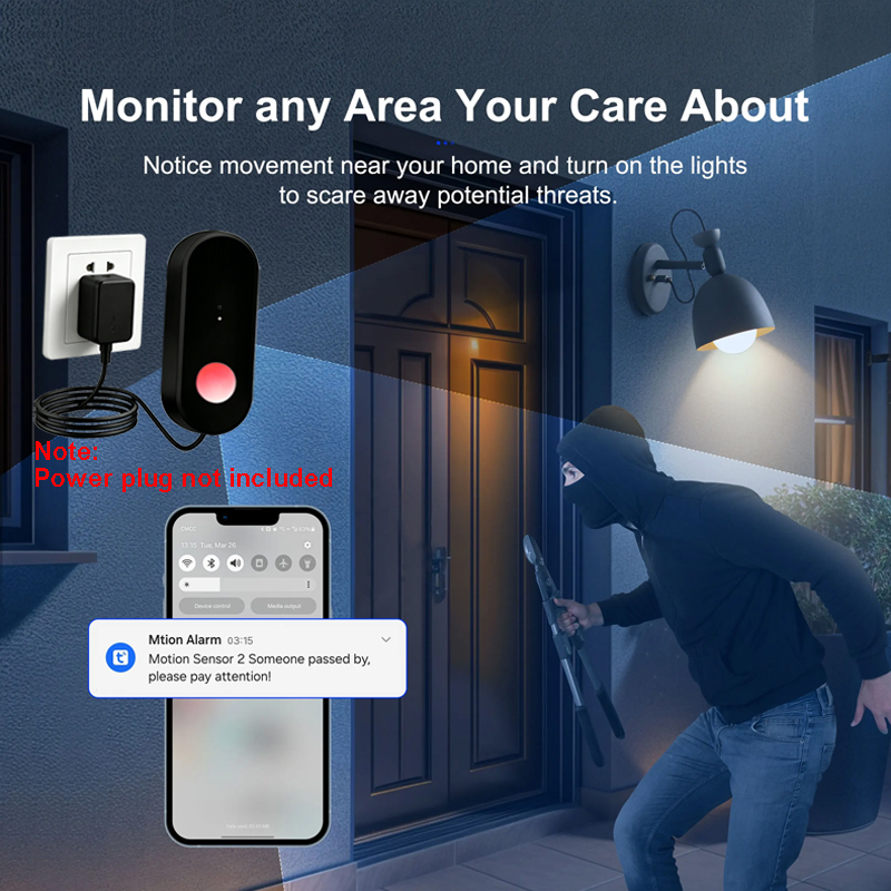 Sensor Gerak PIR WiFi Tuya, De - Energy Monitor Meter ulasan dan harga