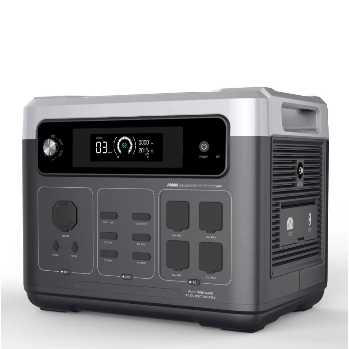 P2001 PLUS 2400W Pembangkit Li - Solar Generator ulasan dan harga