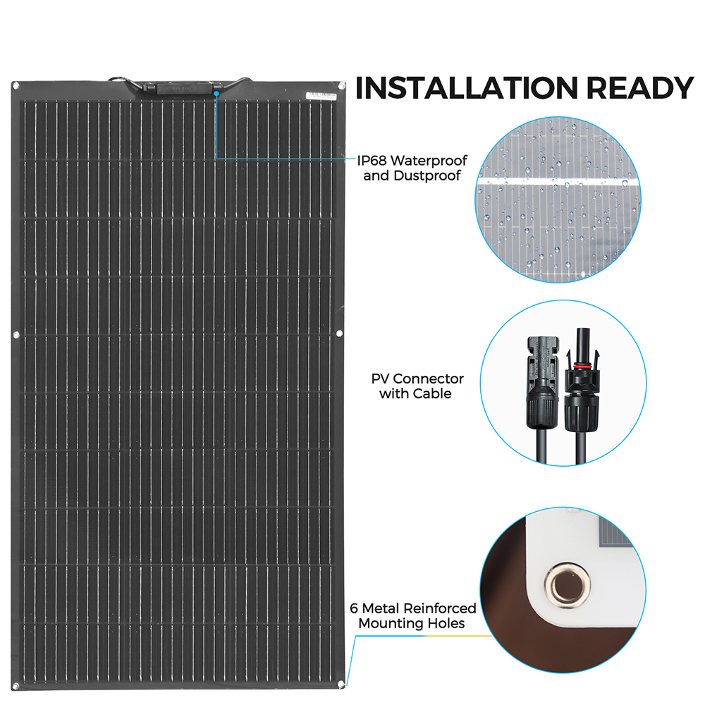 Panel Surya Fleksibel 200W 12V - Solar Panel 200W ulasan dan harga