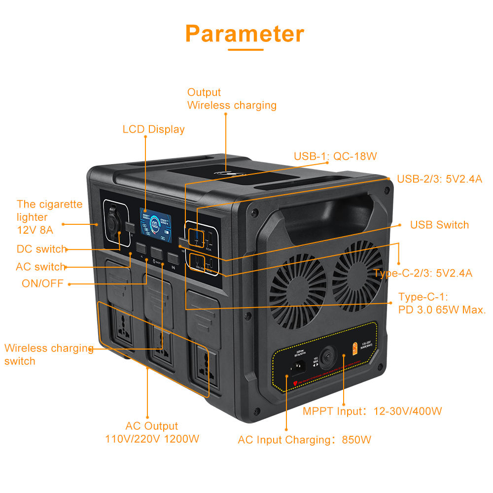 Generator Surya Portabel 1200W - Solar Generator ulasan dan harga