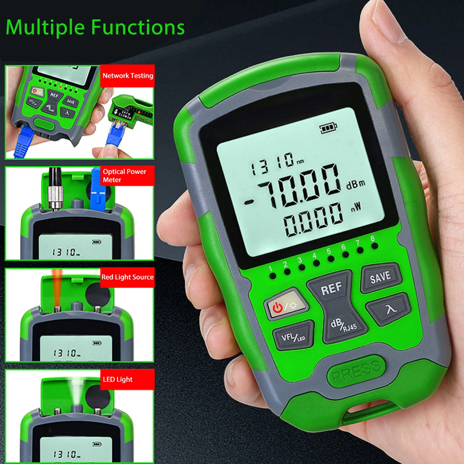 Penguji Daya Kabel Optik Lampu - Energy Monitor Meter ulasan dan harga