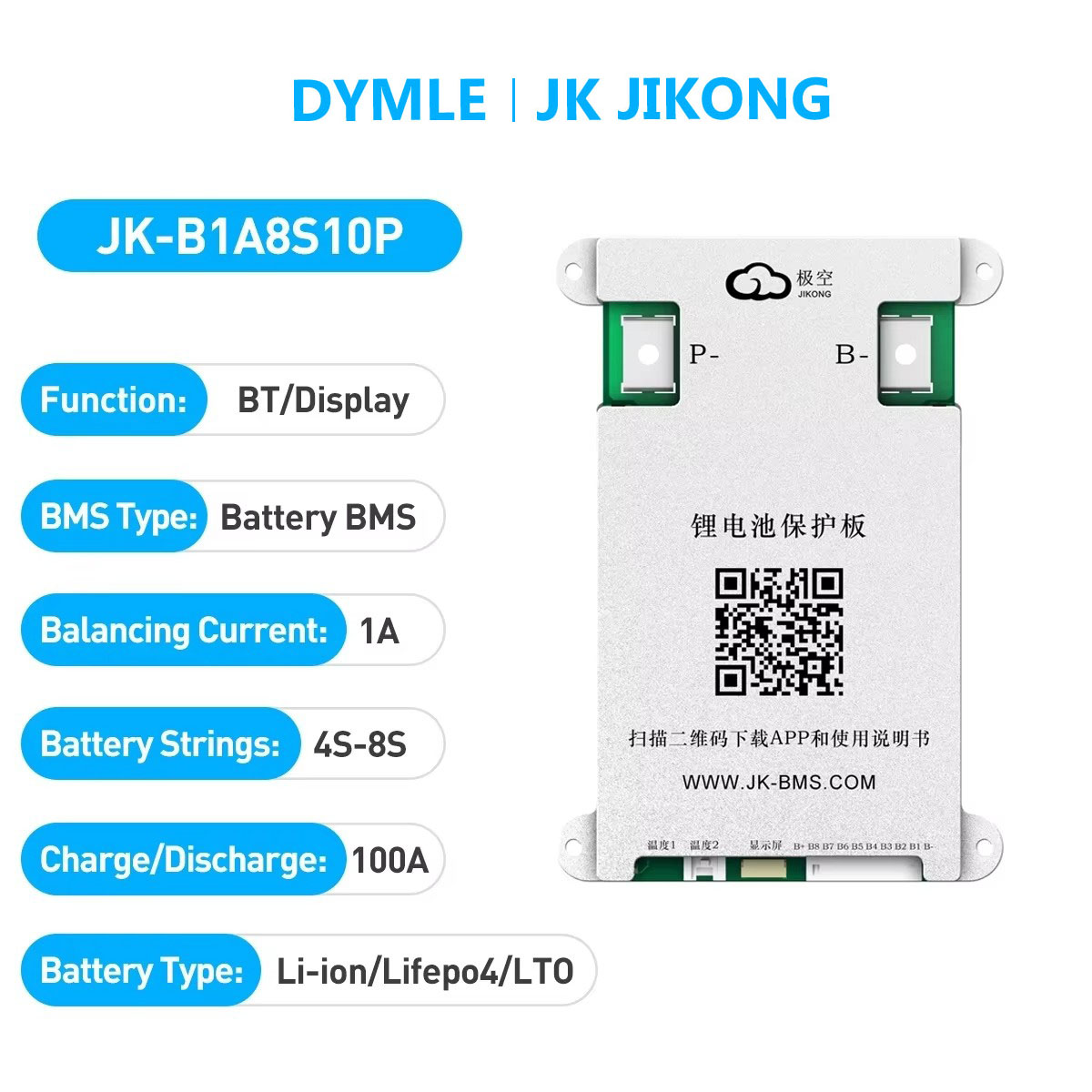 JK JIKONG B1A8S10P BMS Aktif C - Lithium Battery 12V ulasan dan harga