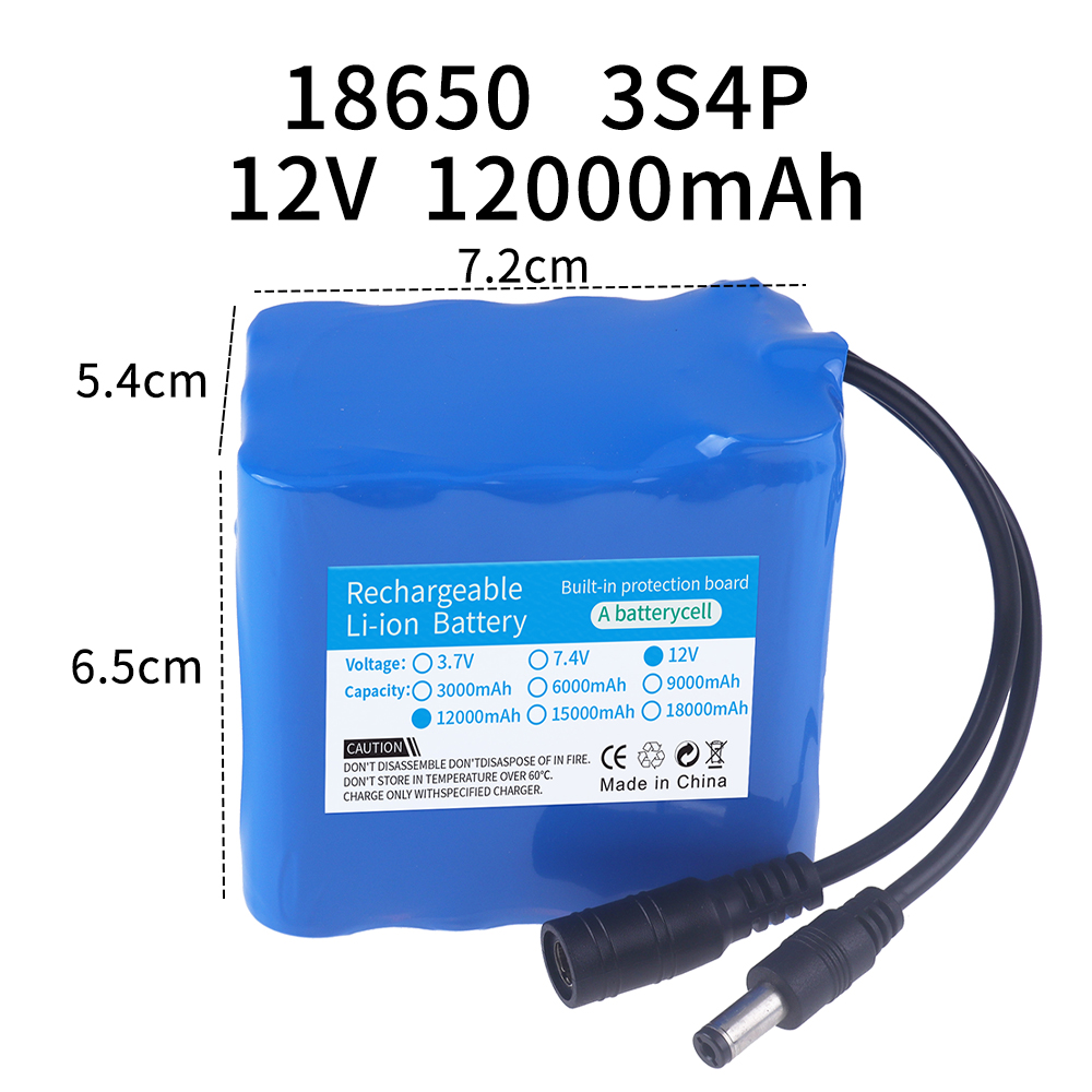 Baterai 12V 12000Mah 3S4P Kapa - Lithium Battery 12V ulasan dan harga